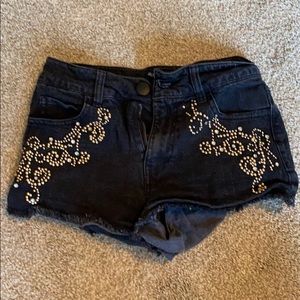 Black Jean Shorts